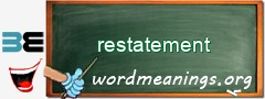 WordMeaning blackboard for restatement